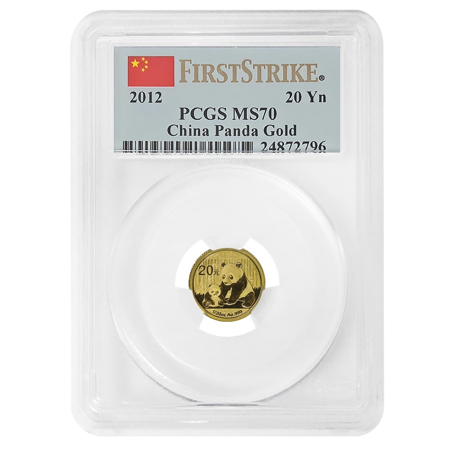 2012 1/20 oz China Gold Panda PCGS MS 70 FS | Bullion Exchanges
