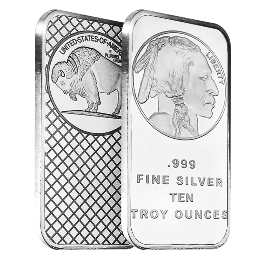 10 oz Buffalo Silver Bar .999 Silver