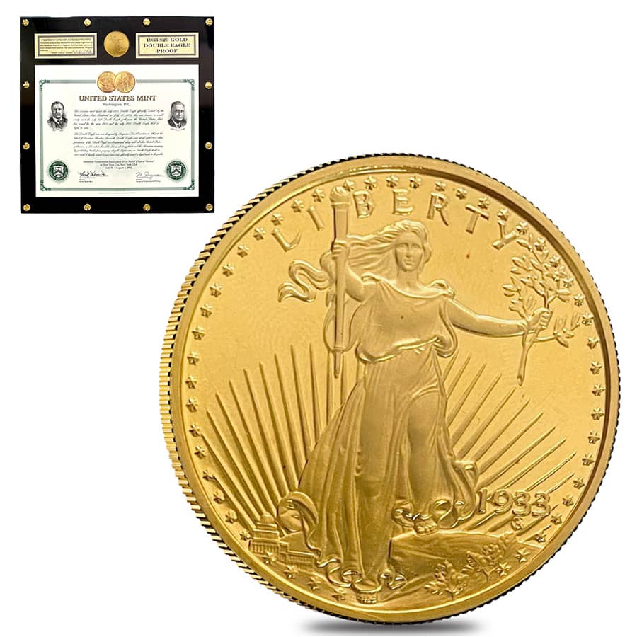 1933 1.5 oz Proof Gold Saint Gaudens Double Eagle .9999 (w/COA)