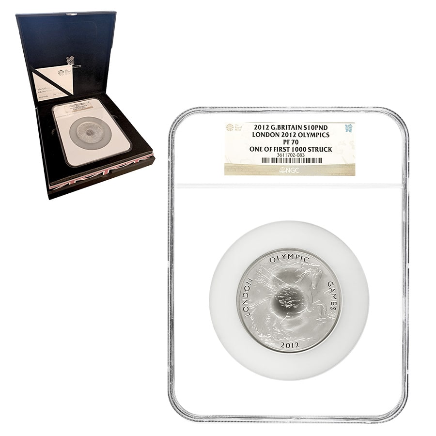 2012 GB 5 oz London Olympics Silver Coin NGC PF 70
