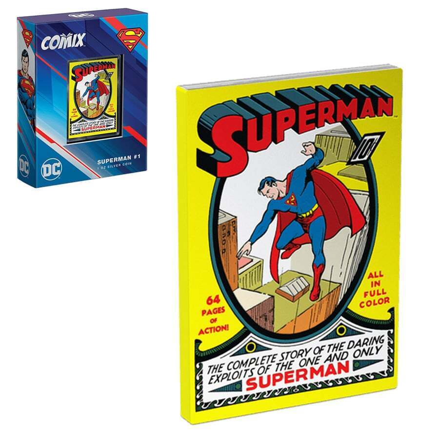 2022 Niue 1 oz DC Comics Superman #1 Silver Comix Coin