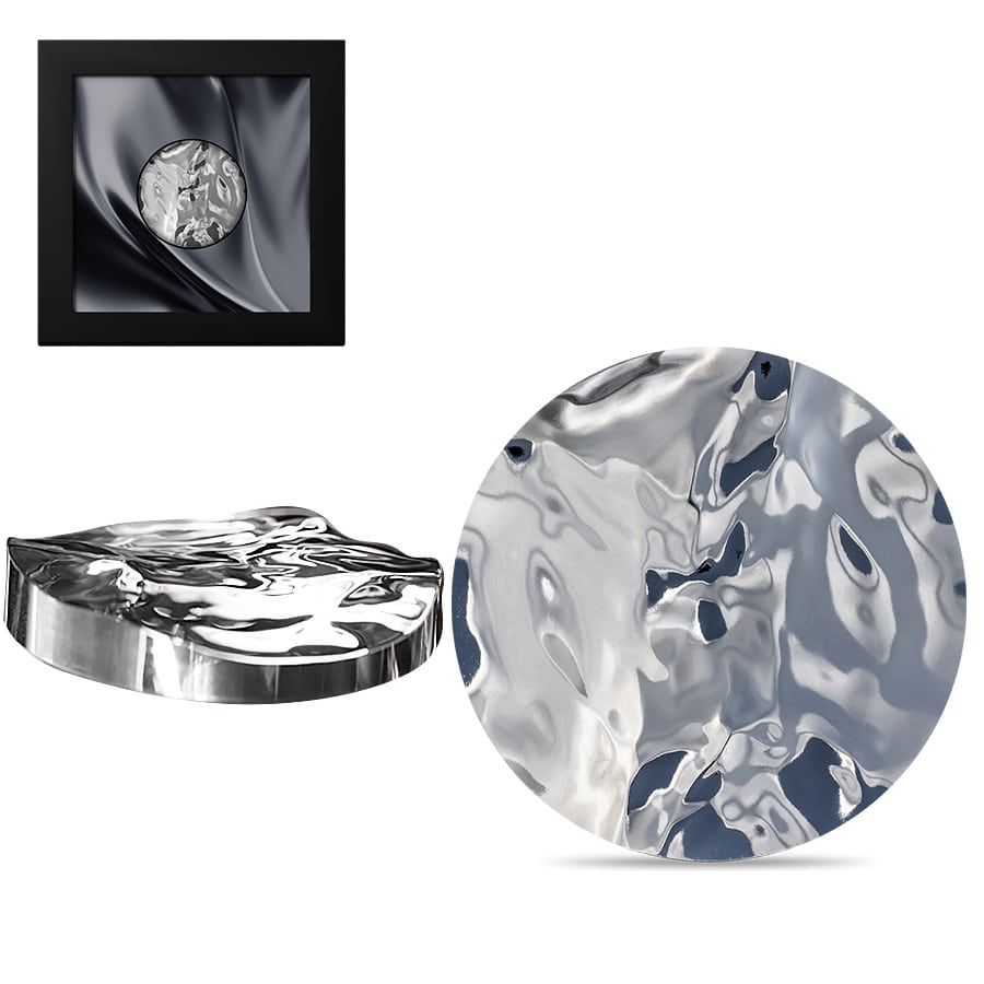 2023 Cook Islands 2 oz Proof Silver Silverland The Wave Coin