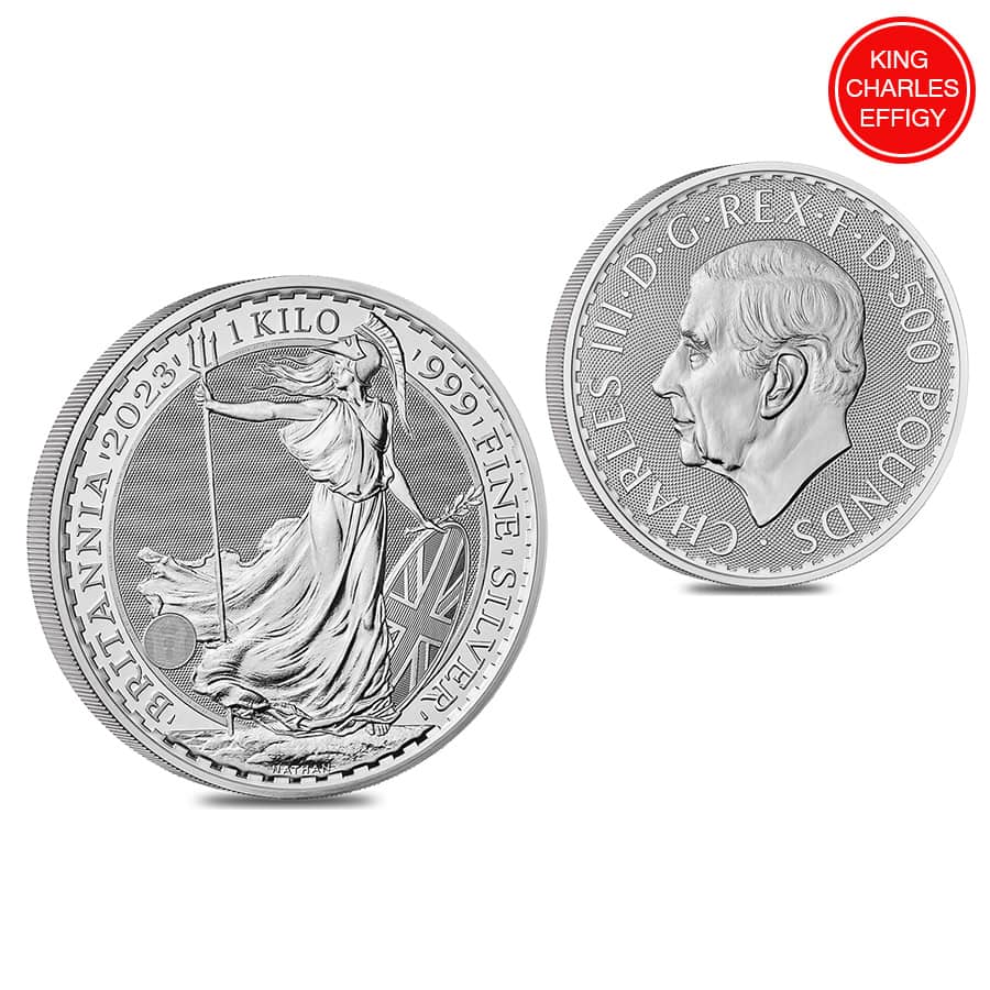 2023 Great Britain 1 Kilo Silver Britannia King Charles III BU