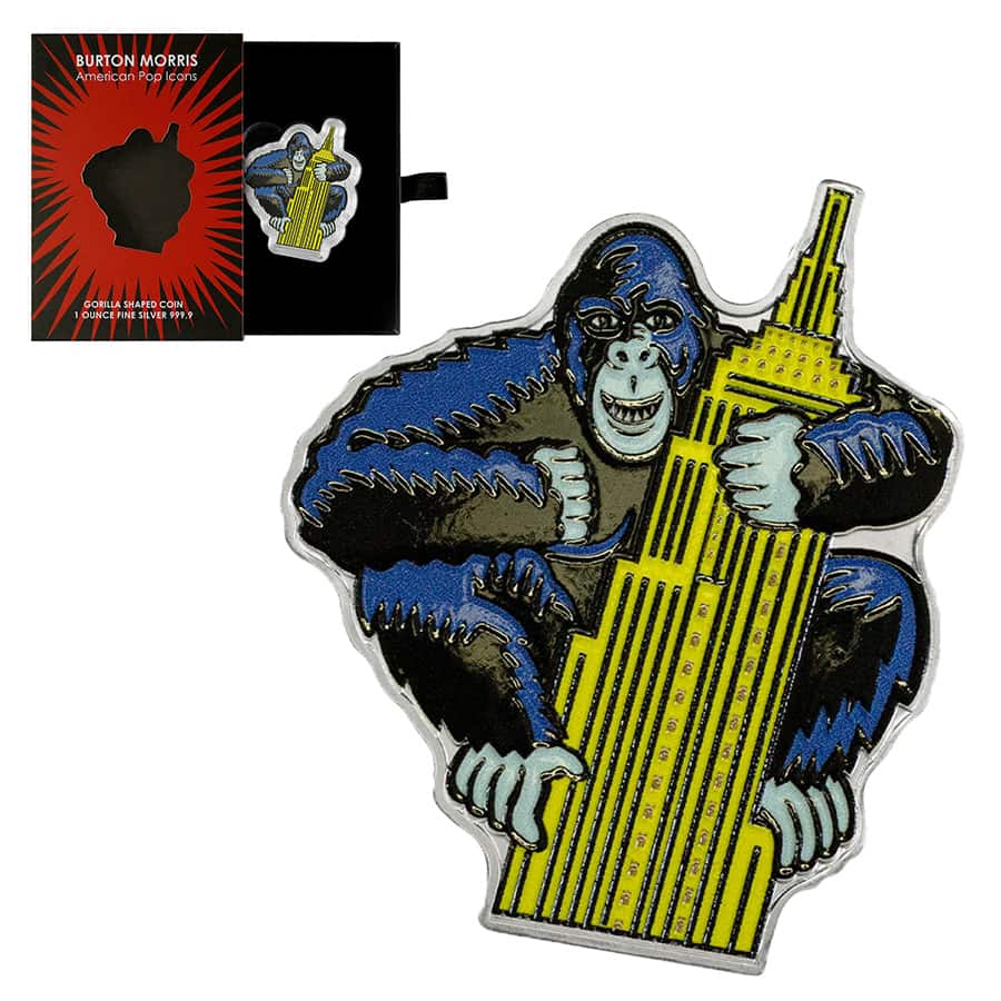 2023 Niue 1 oz Burton Morris Gorilla Silver Coin