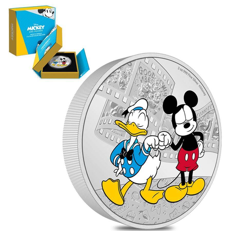 2023 3 oz Disney Mickey Mouse & Friends Donald Duck Silver Coin