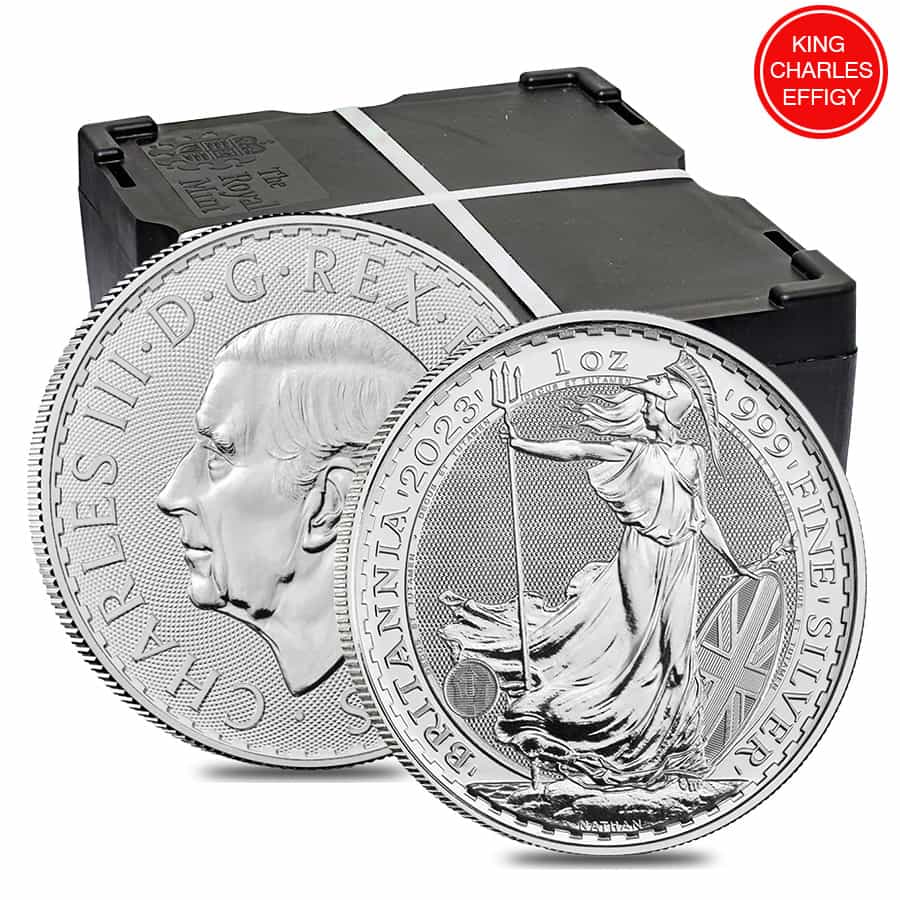 Box 2023 1 oz Silver Britannia King Charles IIIBullion Exchanges