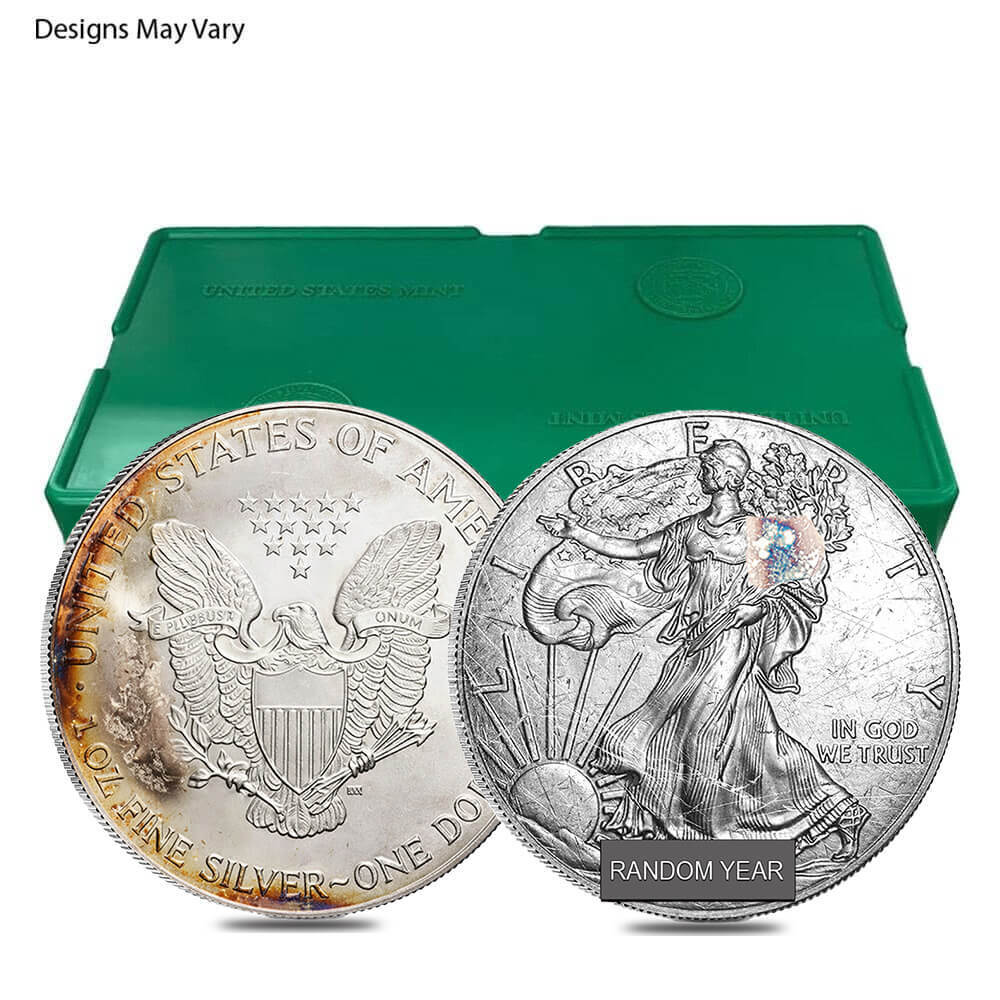 Monster Box of 500 - 1 oz Silver American Eagle (Cull, Damaged, Circulated, Cleaned)
