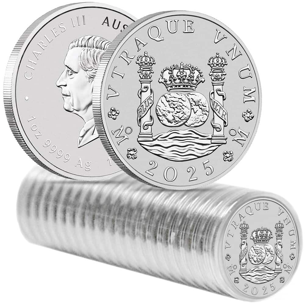 Roll of 20 - 2025 1 oz Silver Pillar Dollar Australian Proclamation 225th Ann Coin BU .9999 Fine