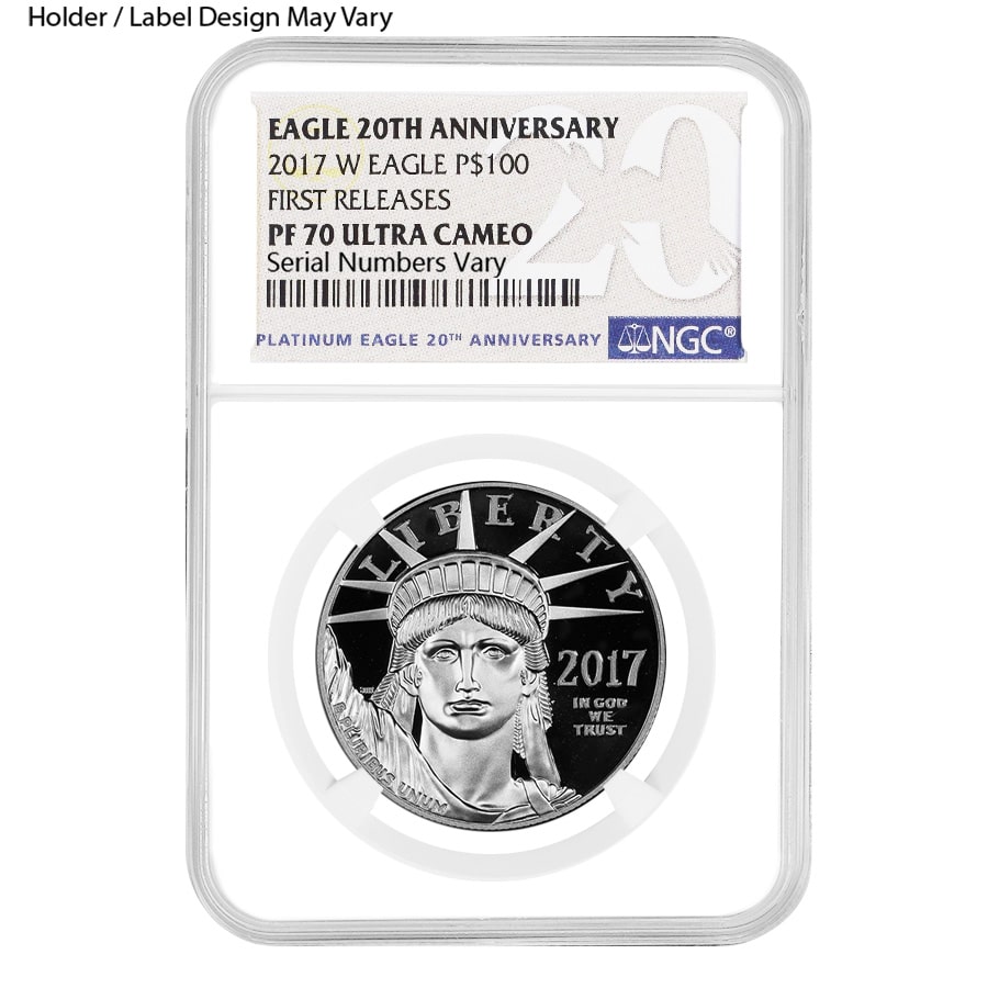 2017-W 1 oz Platinum American Eagle Proof Coin NGC PF 70 UCAM Early  Releases - 20th Anniversary