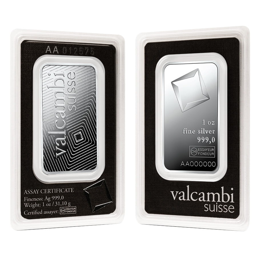 999 Fine Silver 5 X 1 Gram Pure Silver Bars – .999 Fine Valcambi
