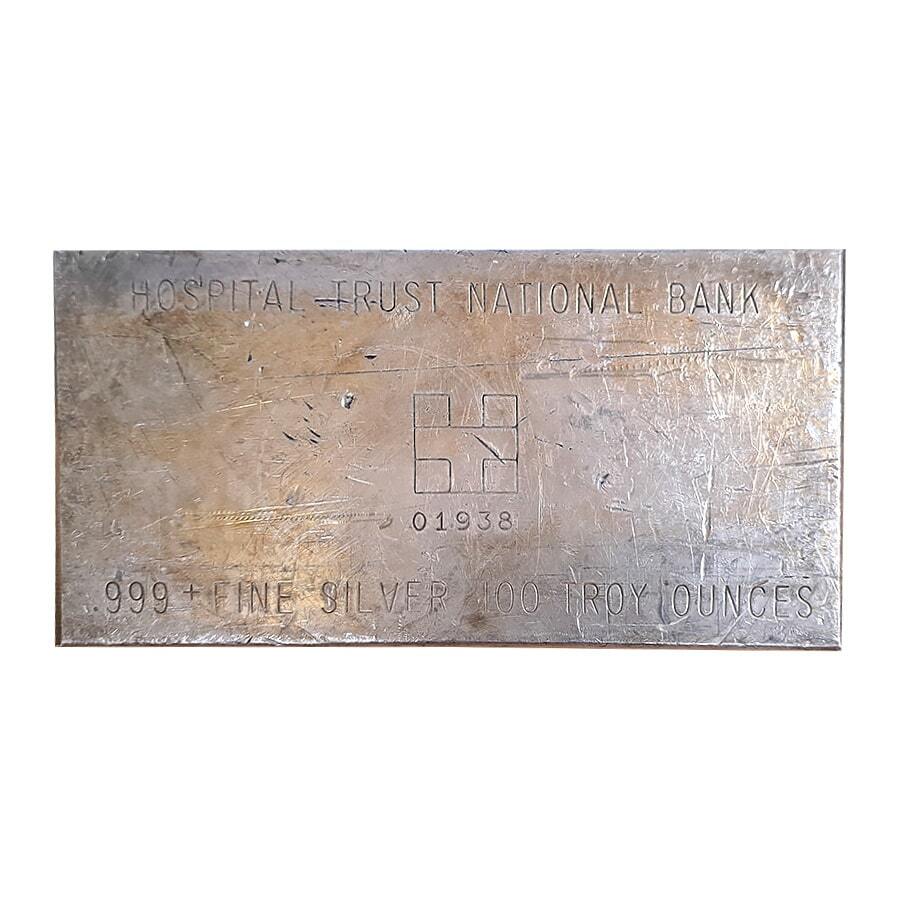 100 Oz Hospital Trust National Bank Silver Bar 999 Fine 100-oz-hospital-trust-national-bank-silver-bar-999-fine