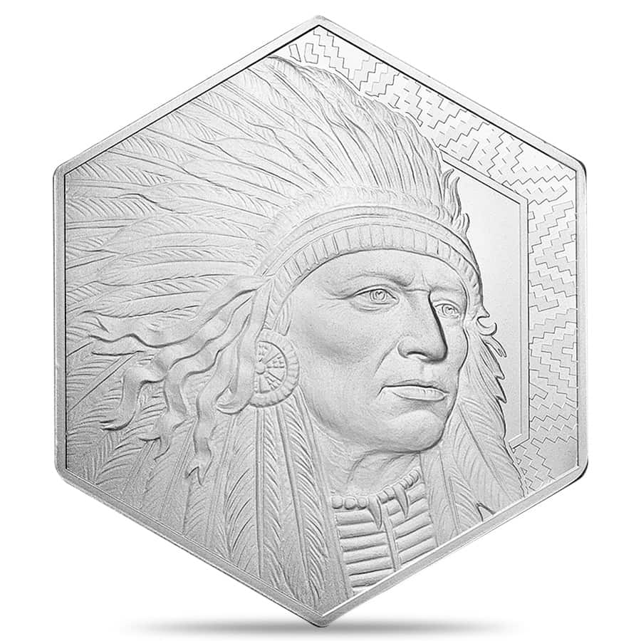 10 oz Buffalo Warrior Silver Hexagon Bar .999 Fine