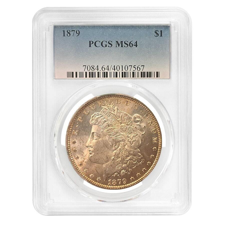 1879 Morgan Silver Dollar $1 PCGS MS 64