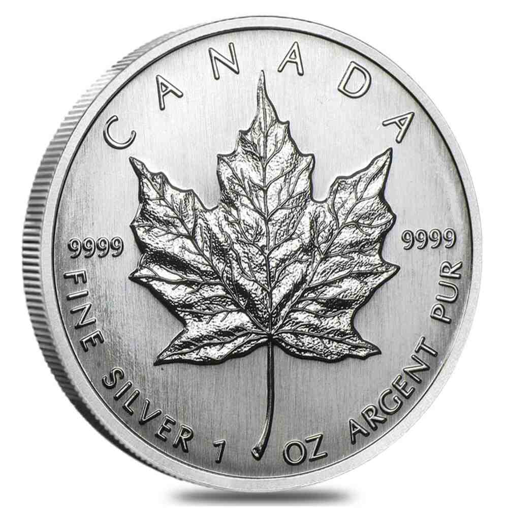 1989 1 oz Silver Canadian Maple Leaf $5 Coin BU (Sealed)