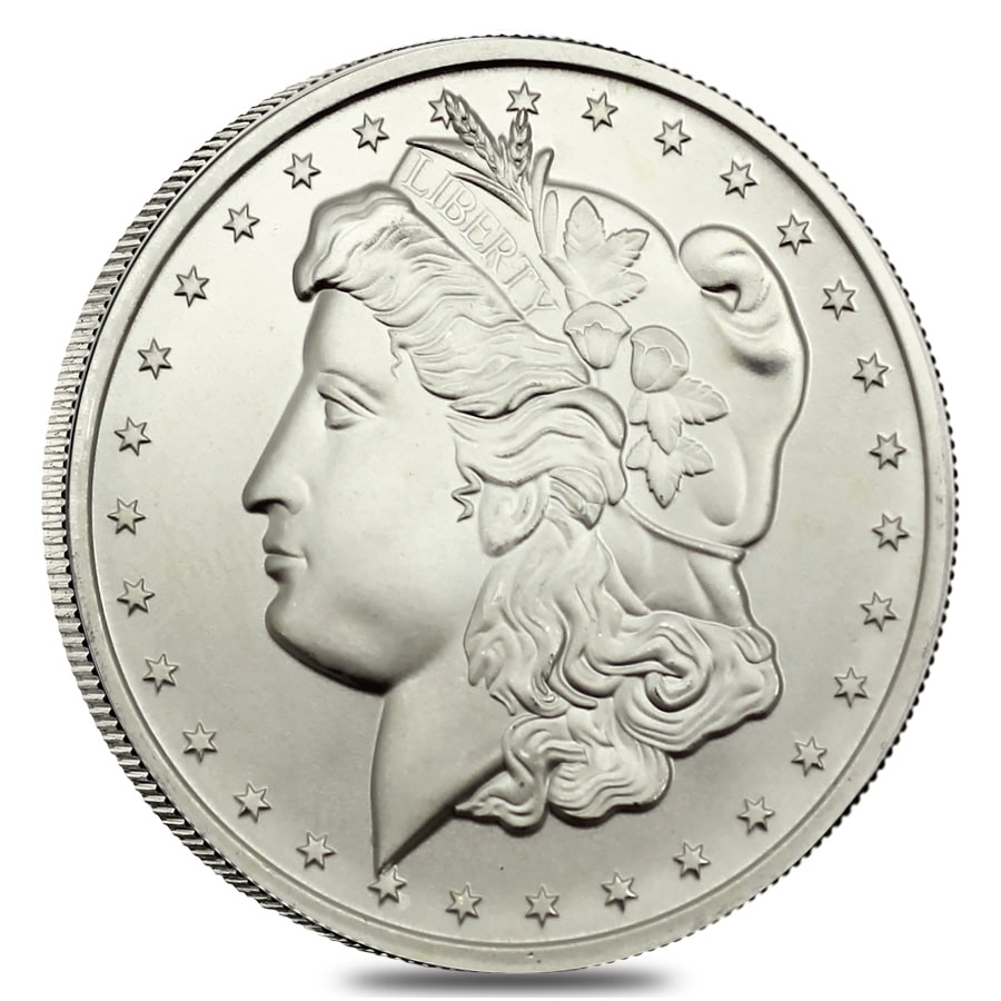 1 oz Morgan Dollar Design Silver Round .9999 Fine