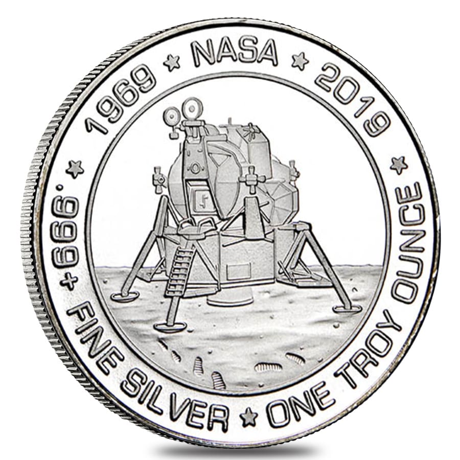 1 oz SilverTowne Apollo 11 Silver Round .999 Fine - Historic
