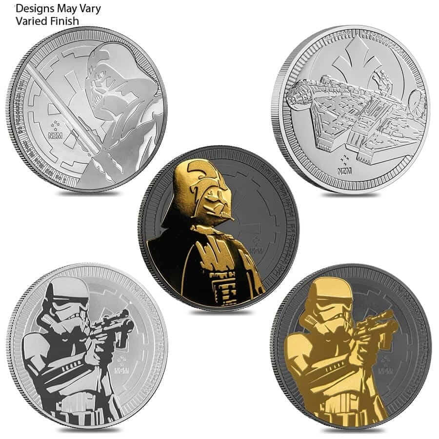 1 oz Star Wars Silver Coin .999 Fine (Random Design)