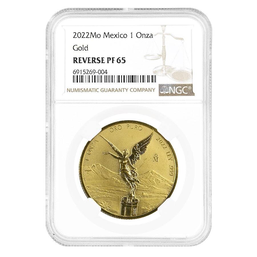 2022 1 oz Mexican Gold Libertad NGC Reverse Proof 65