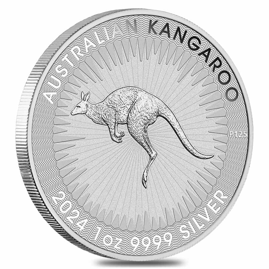 Silver at Spot - 2024 1 oz Australian Silver Kangaroo Perth Mint BU