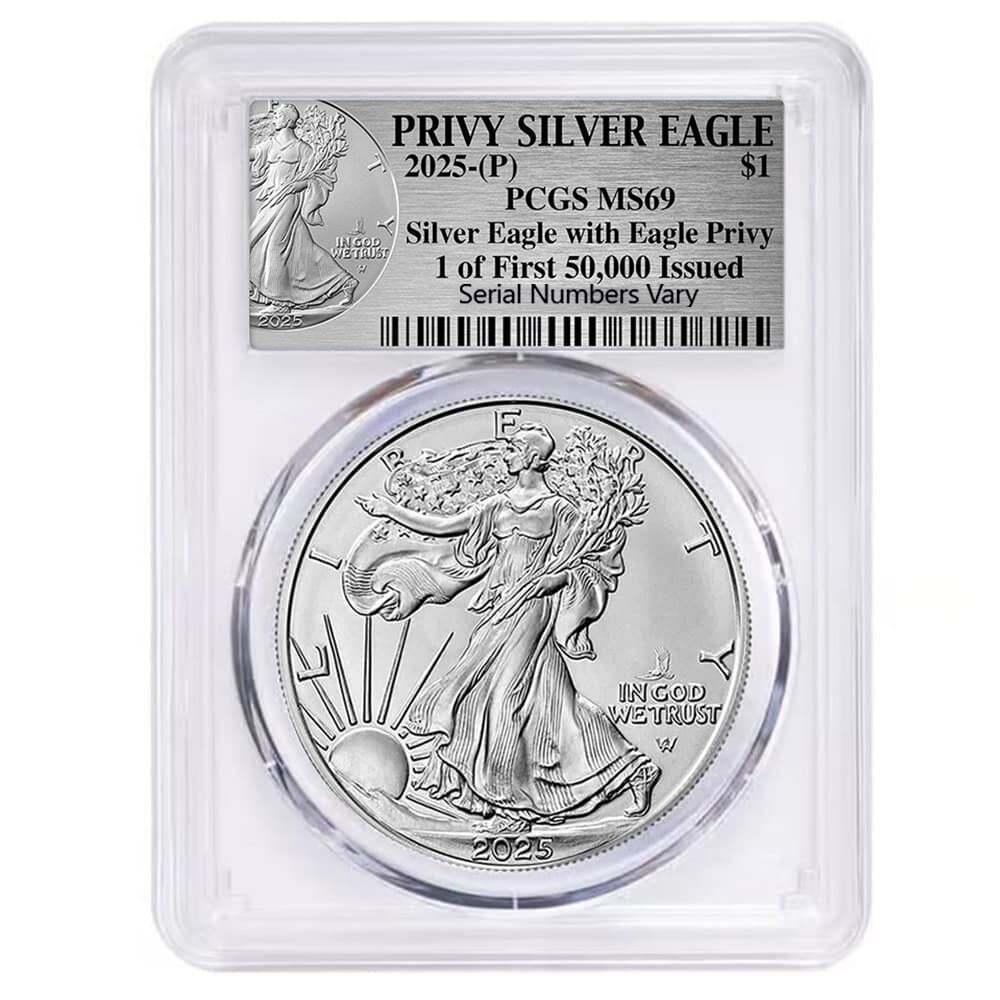 2025 Eagle Privy 1 oz Silver PCGS MS 69 One of First 50K