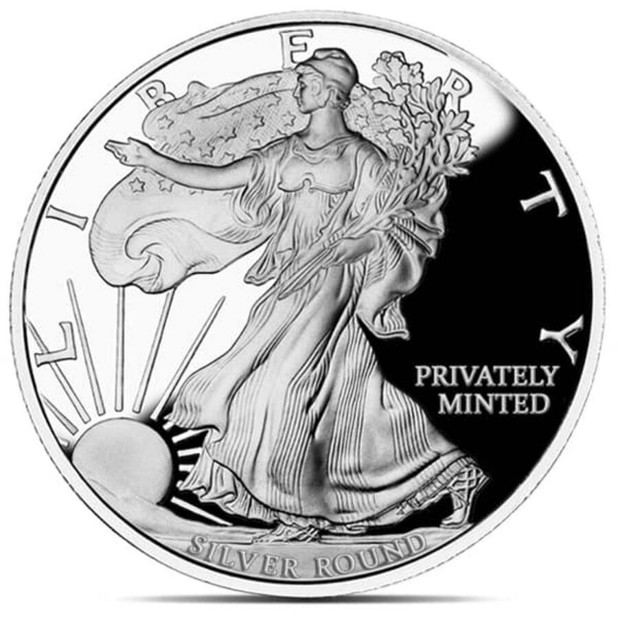 1 oz Money Metals Exchanges Walking Liberty Silver Round