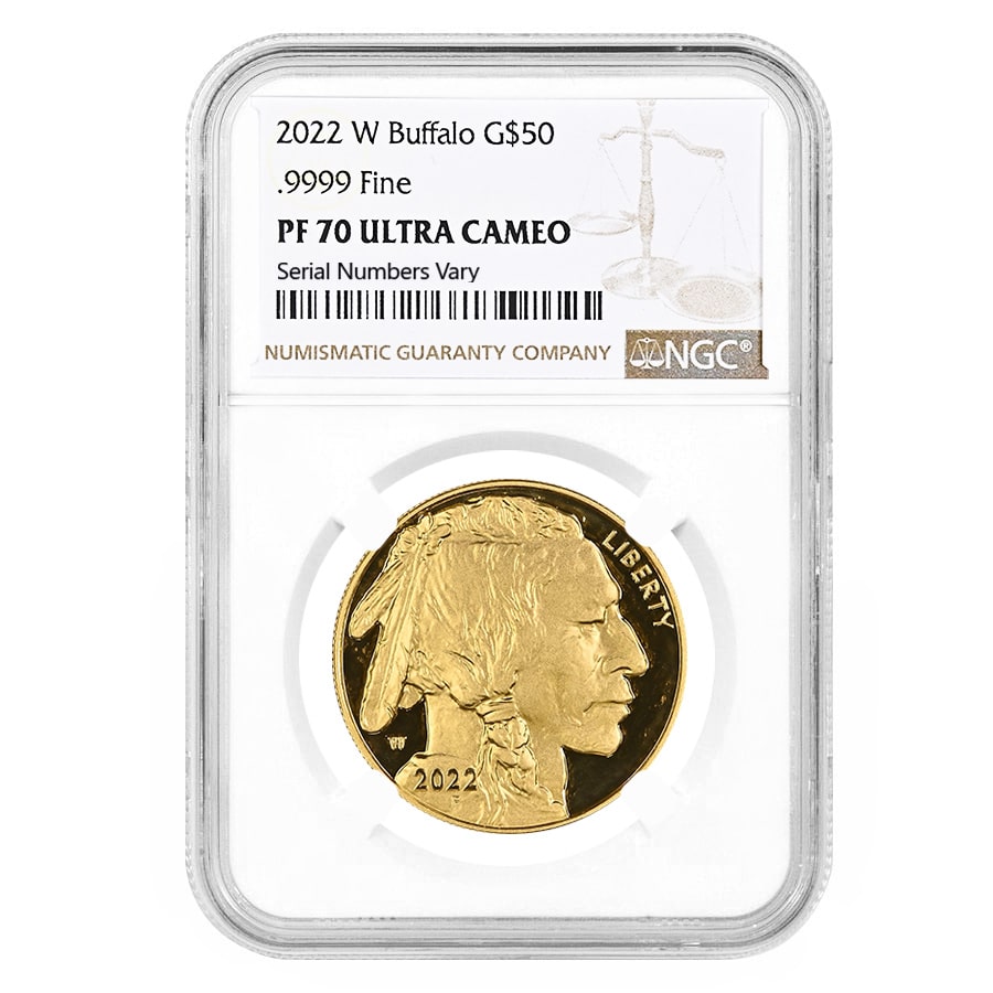 2022-W 1 oz $50 Proof Gold American Buffalo NGC PF 70 UCAM