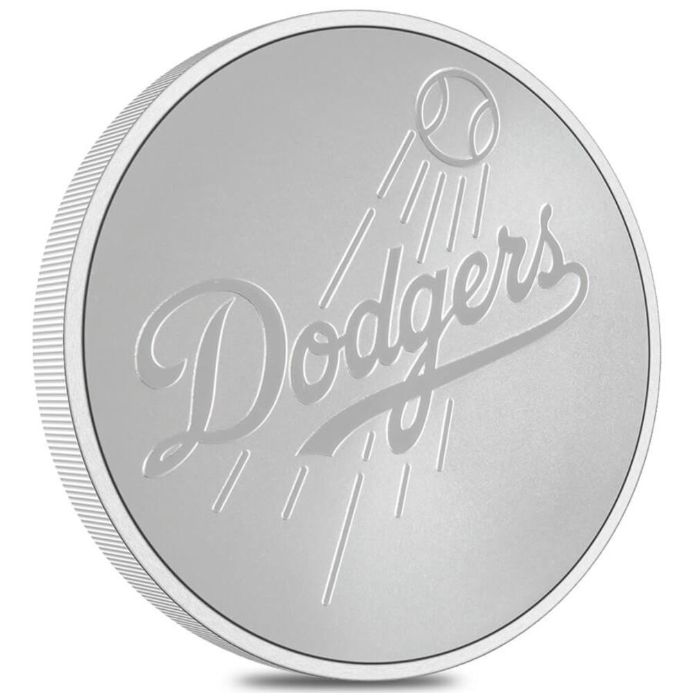 2024 New Zealand 1 oz LA Dodgers Baseball Silver Round .999 Fine