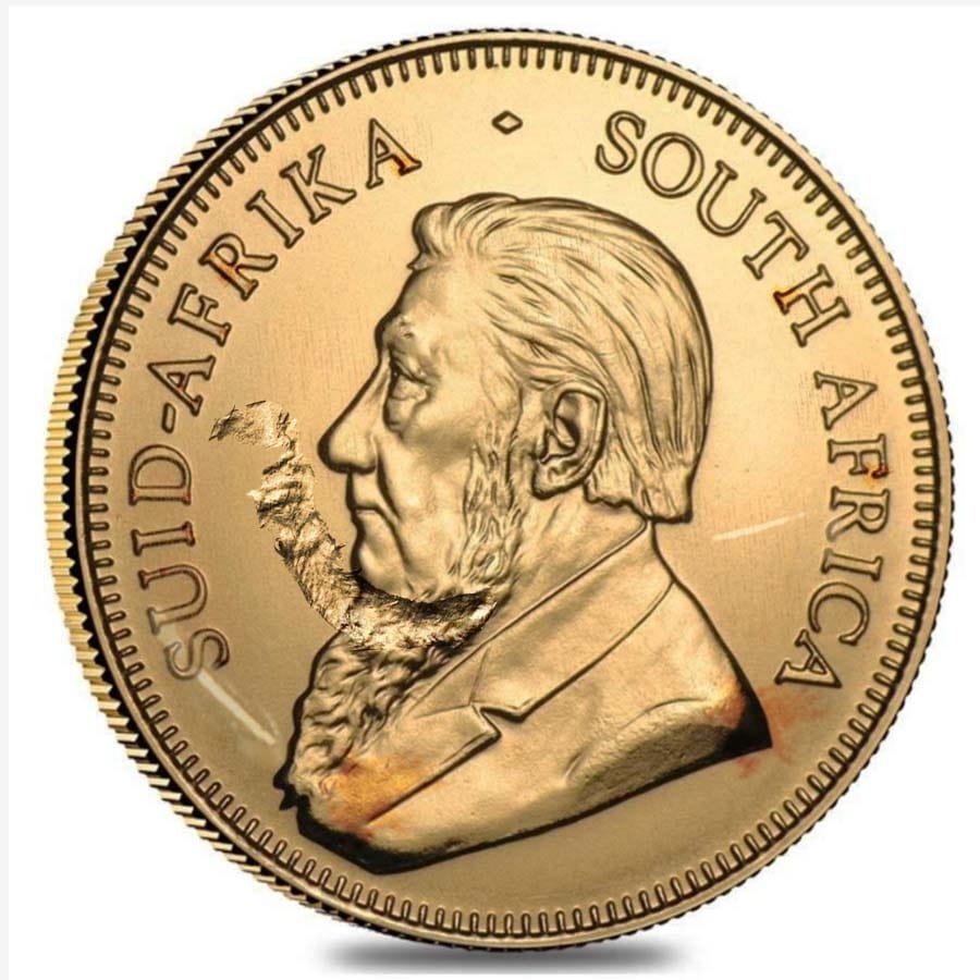 1 oz South African Krugerrand Gold Coin Abrasions (Random Year)