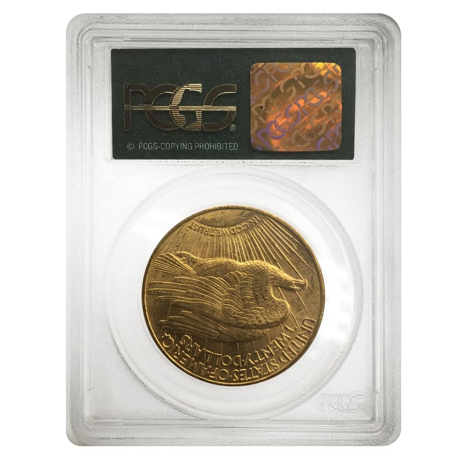 1910 S $20 Gold Saint Gaudens Double Eagle Coin PCGS MS 63