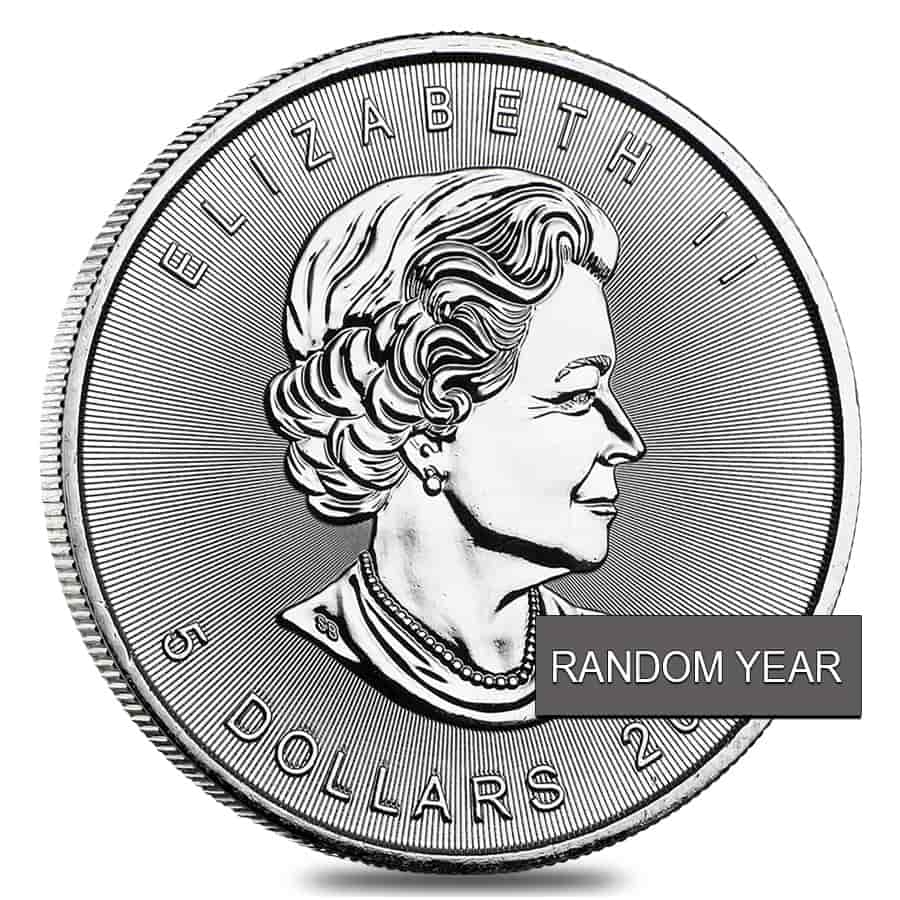 1 oz Silver Canadian Maple Leaf BU (Random Year)