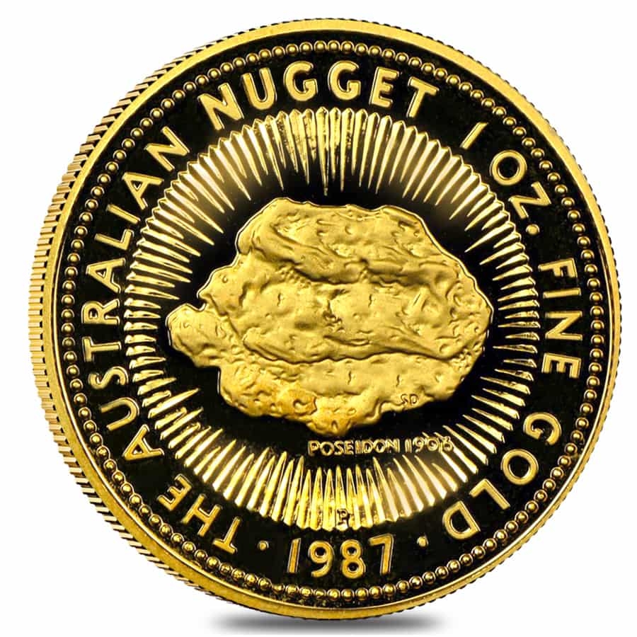 1987 1 oz Proof Gold Nugget Perth Mint Coin | Bullion Exchanges