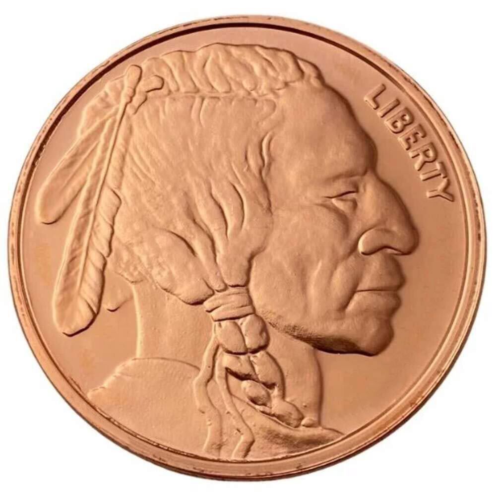 Copper Indian Coins 1 Oz Bitcoin Copper Bullion Round .999 Fine Silver Coin