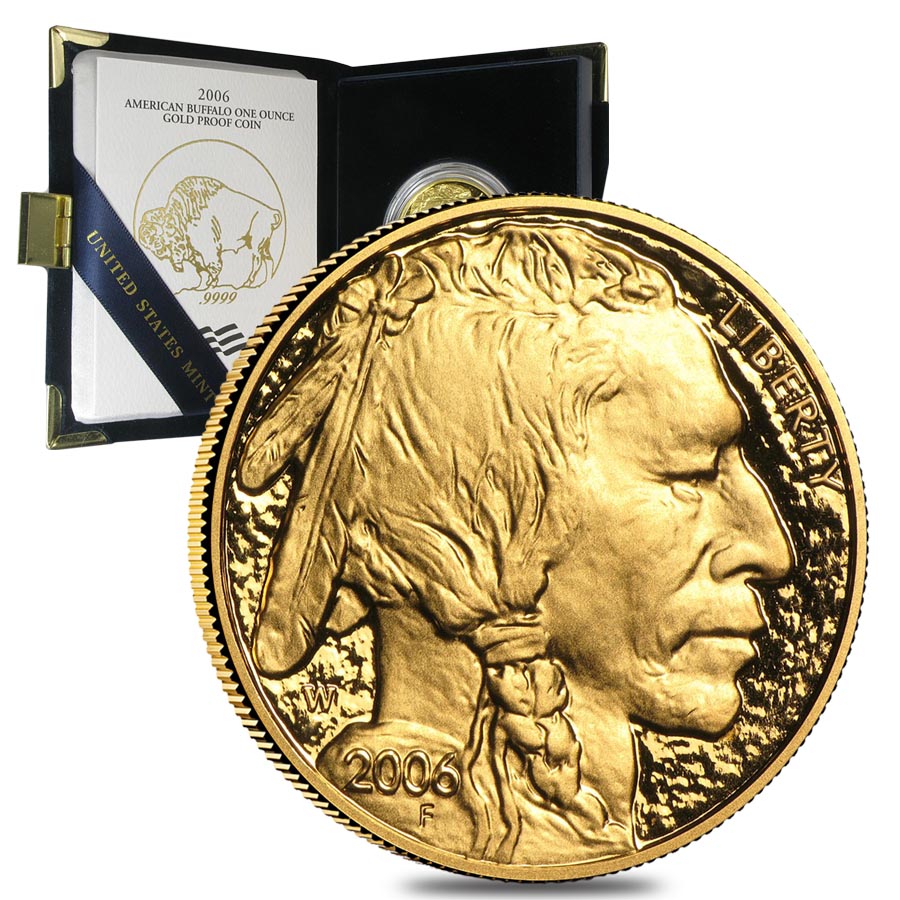 2006 W 1 oz Proof Gold Buffalo 50 Coin w Box COA