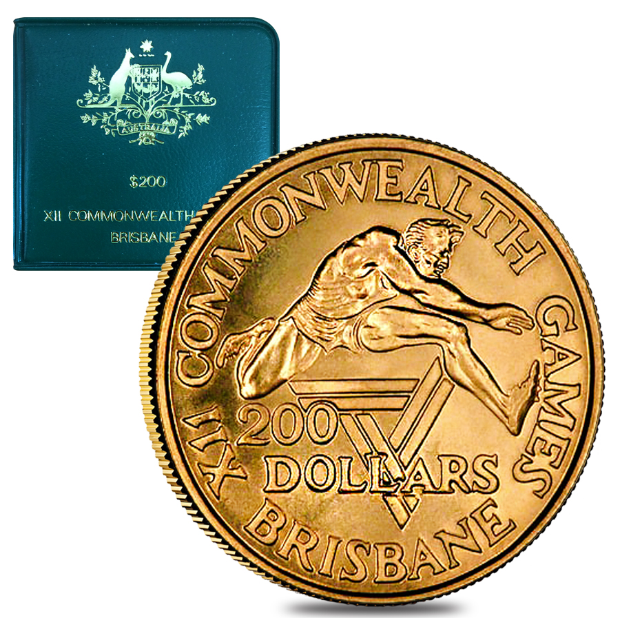 1982 Australia $200 Brisbane Commonwealth Games Gold Coin
