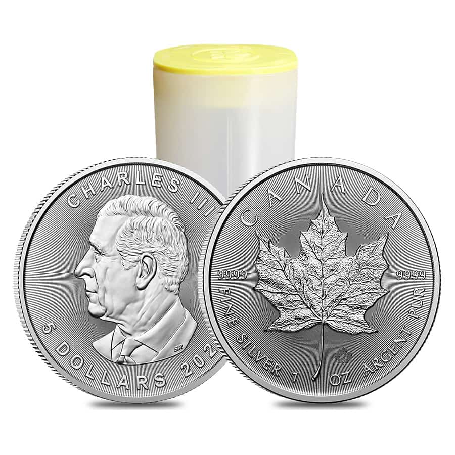 Lot of 10 - 2024 1 oz Canadian Silver Maple Leaf Coin BU
