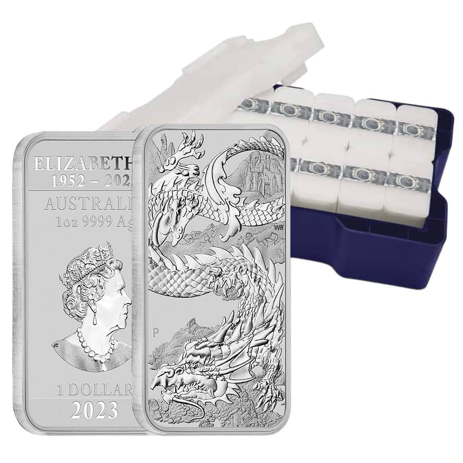 1オンス 純銀 PCGS PR70DCAM オーストラリア ドラゴンシルバーバー