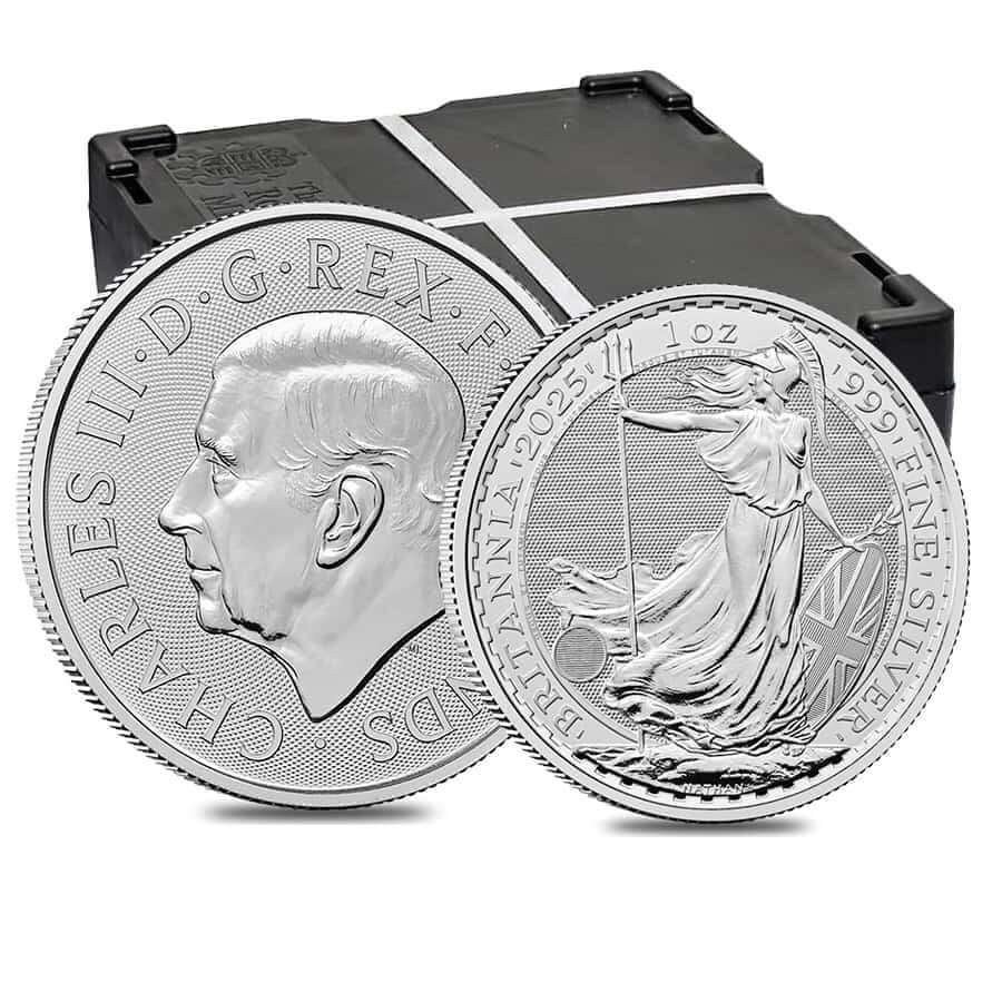 Monster Box of 500 - 2025 Great Britain 1 oz Silver Britannia