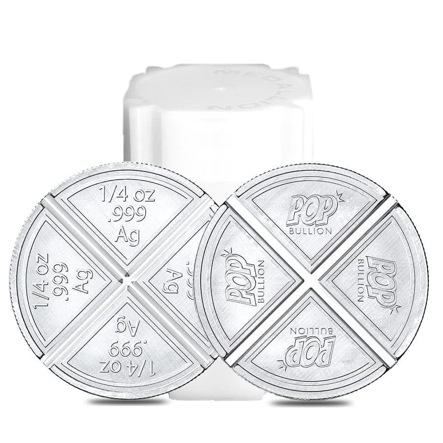 Tube of 20 - 1 oz Pop Bullion Divisible Silver Round .999 Fine