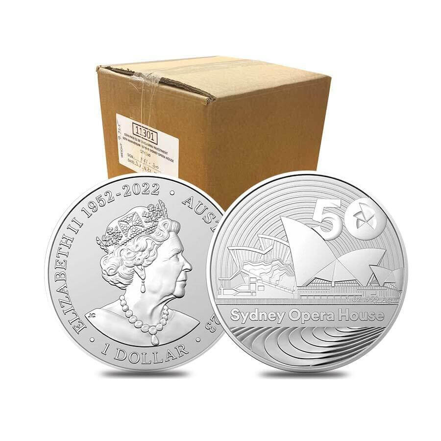 オーストラリア　シドニーオペラハウス50周年　銀貨　ケース付 【純銀】　2023 楽天市場】2023年 金メッキ シドニーオペラハウス50周年記念 50セント その他