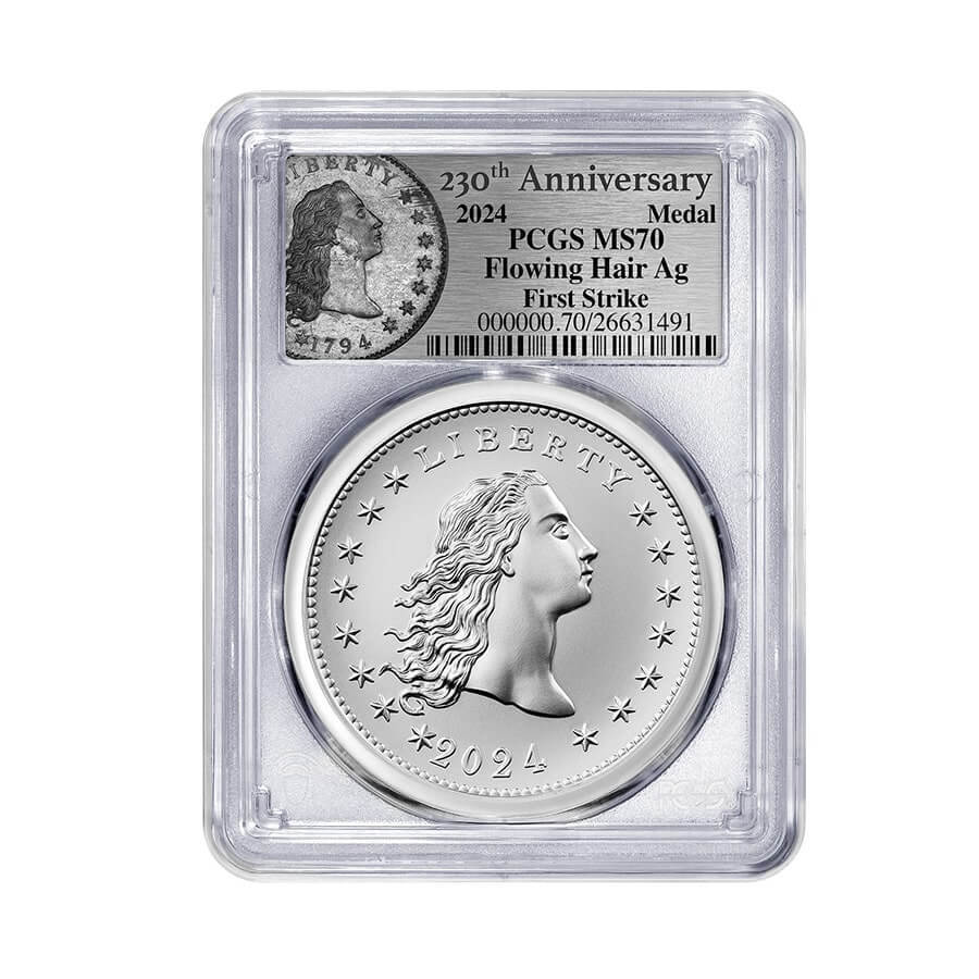 2024 1 oz Flowing Hair Silver PCGS MS 70 FS (Flowing Hair)