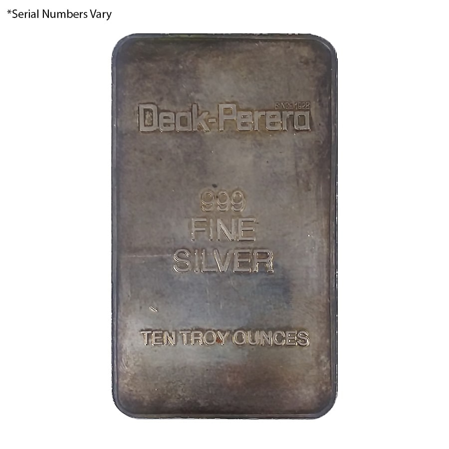 10 oz Deak Perera Vintage Silver Bar .999