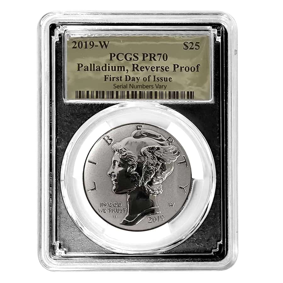 2019-W 1 oz Reverse Proof Palladium American Eagle PCGS PF 70 FDOI