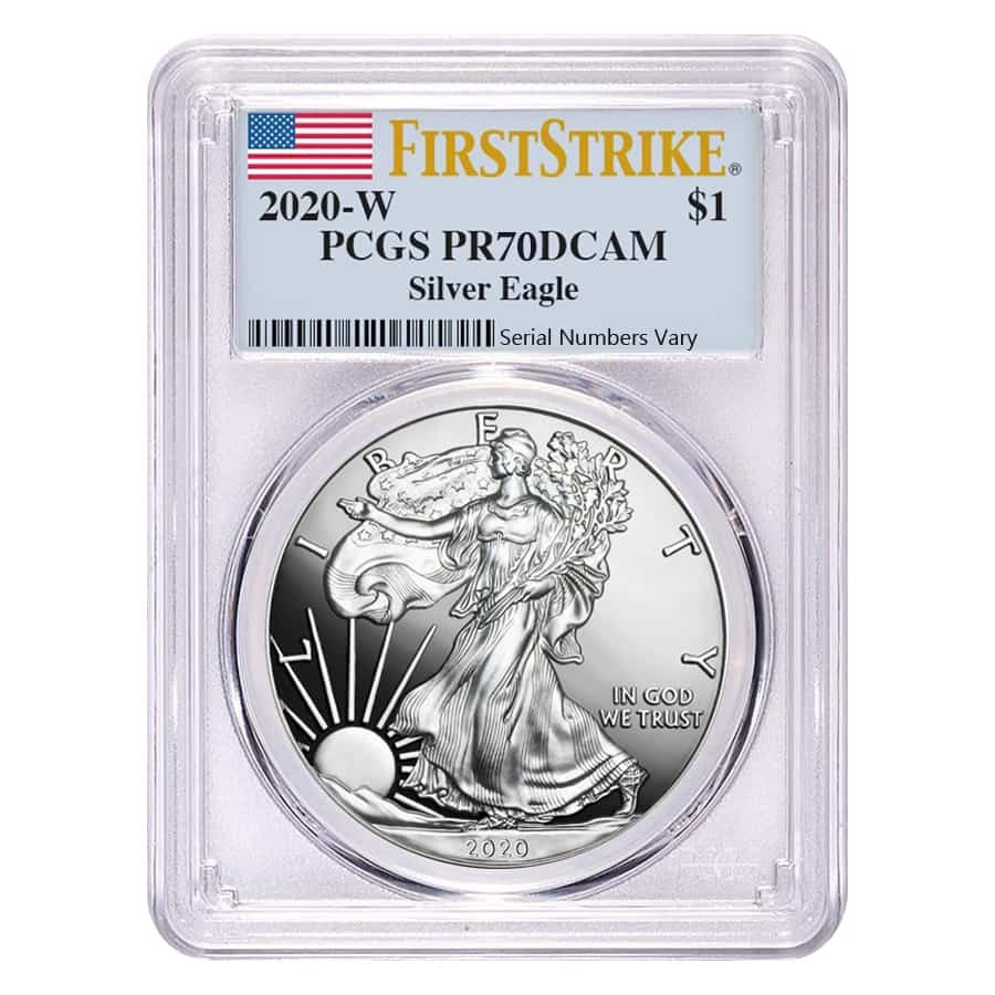 2020-W 1 oz Proof Silver American Eagle PCGS PF 70 DCAM First Strike