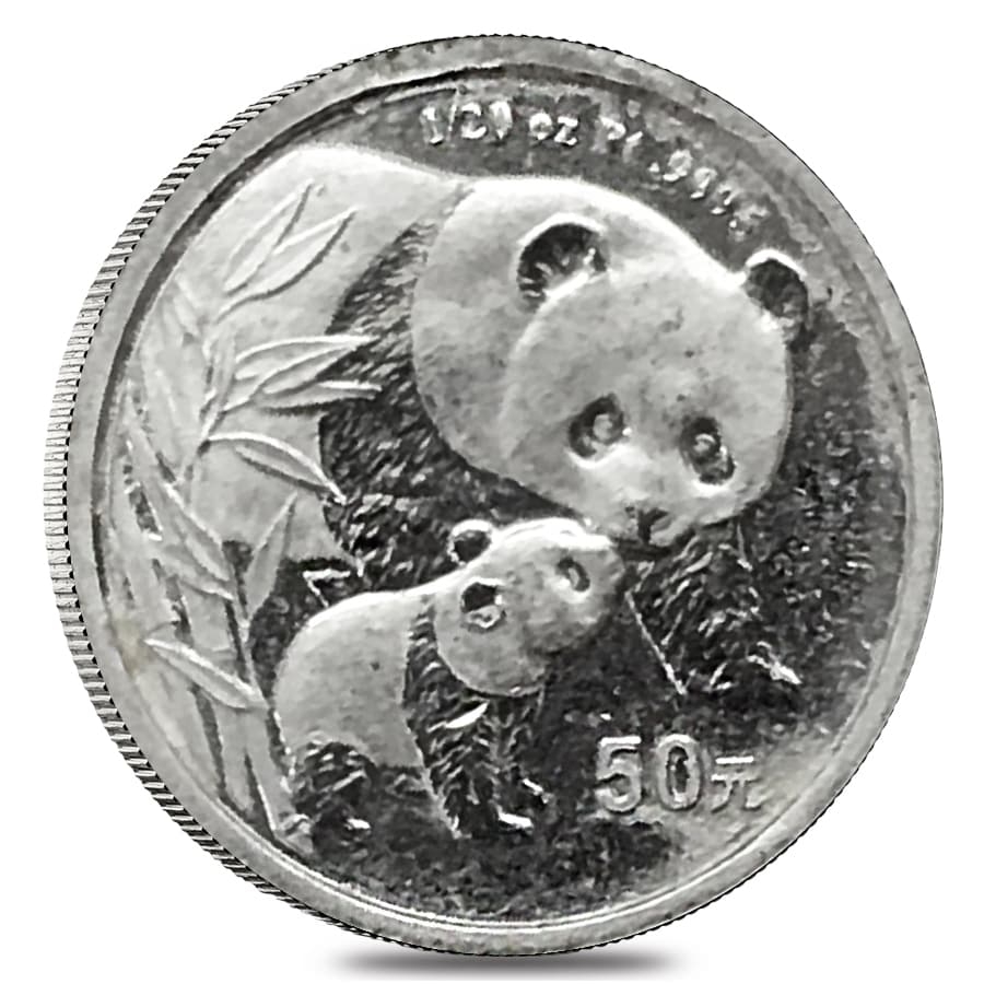 1/20 oz Platinum Chinese Panda 50 Yuan Scruffy (Random Year)