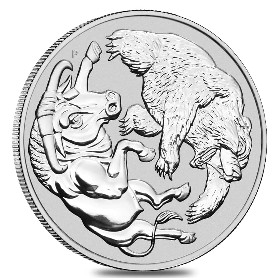 2020 1 oz Silver Australian Bull and Bear Coin Perth Mint .9999 Fine