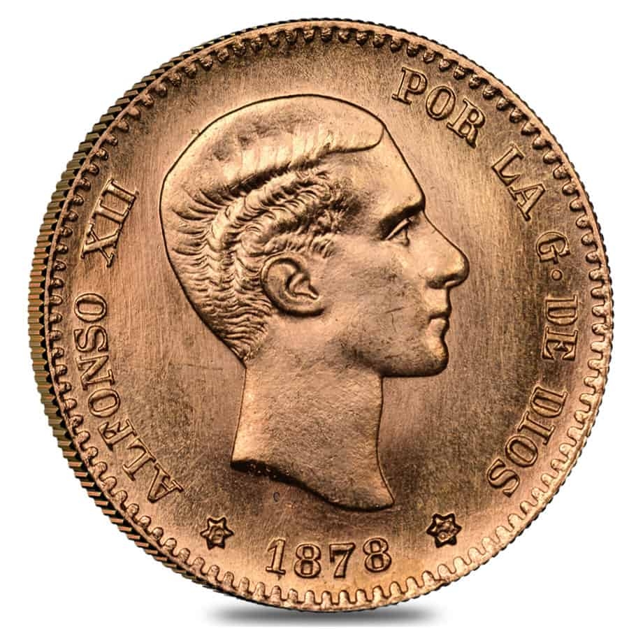 1878 (1962) Spain 10 Pesetas Gold AU/BU | Bullion Exchanges