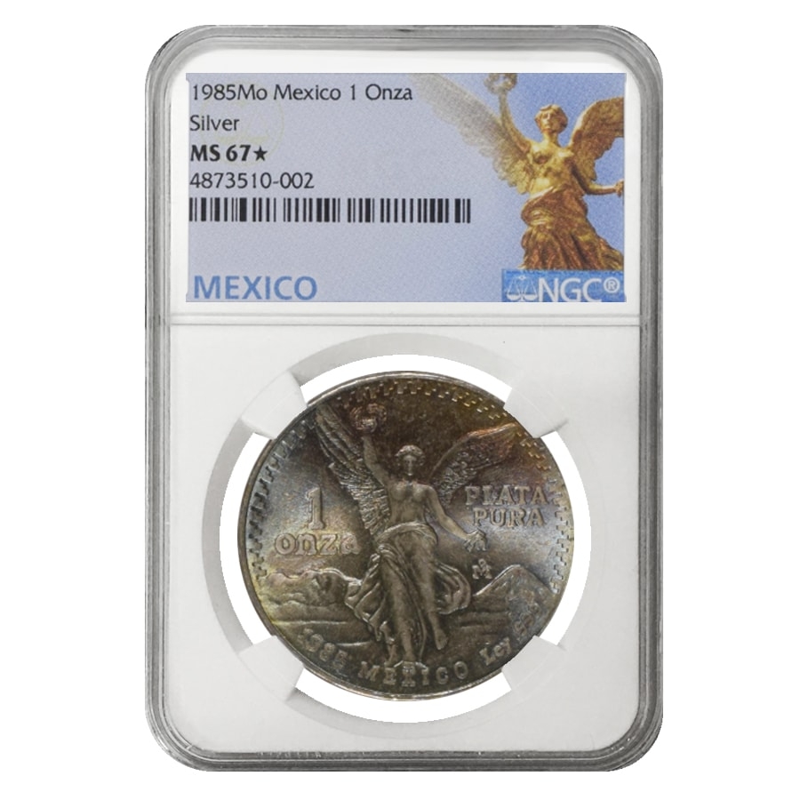 1985 1 oz Silver Mexican Libertad NGC MS67*