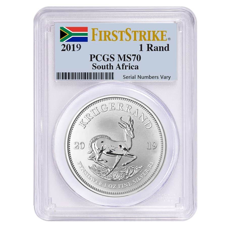 2019 1 oz Silver Krugerrand PCGS MS 70 FS | Bullion Exchanges