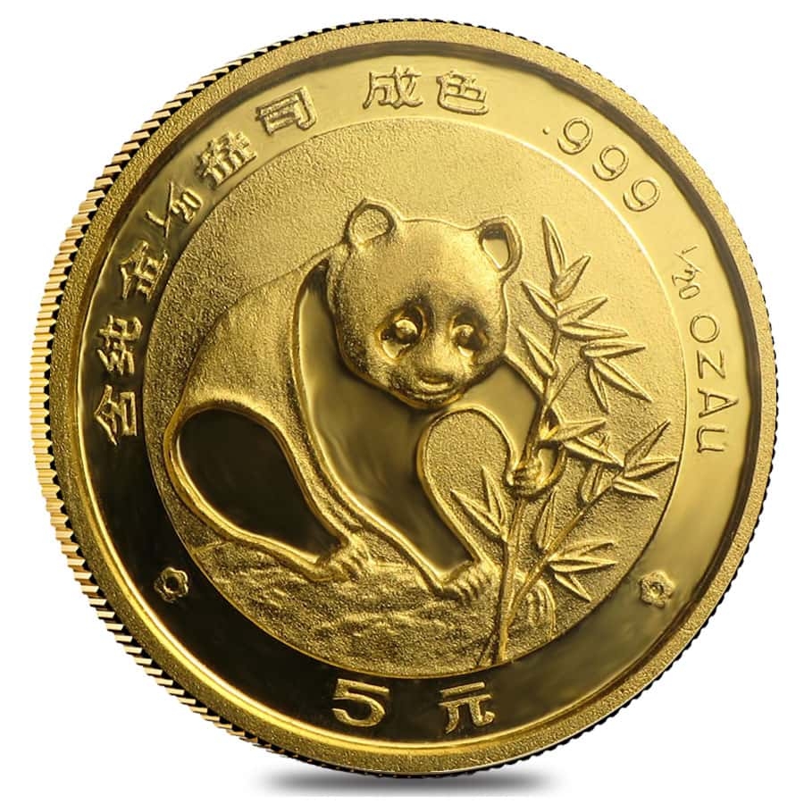 1988 1/20 oz Chinese Gold Panda 5 Yuan BU (Sealed)