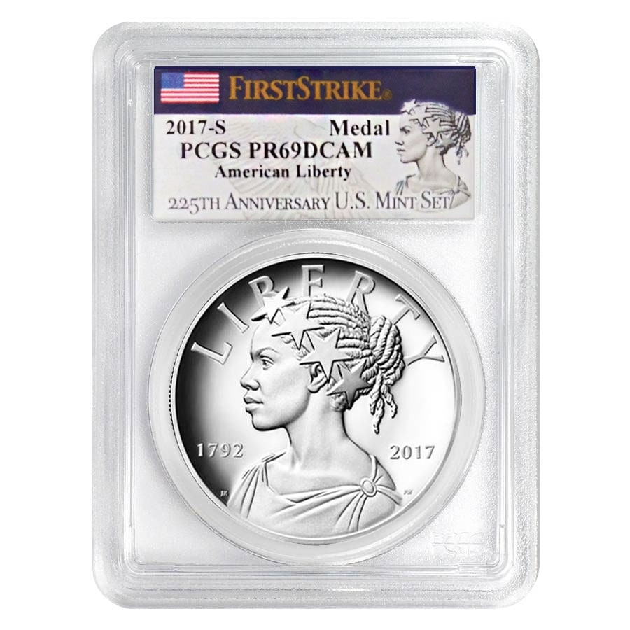2017 S 1 oz American Liberty Proof Silver Medal PCGS PF 69 FS - 225th Anniversary